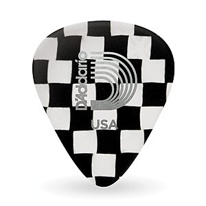 25 Pack D'Addario Accessories Checkerboard Celluloid Guitar Picks Medium $4.99 + Free S&H w/ Prime or $35+