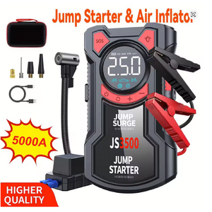 5-in-1 Multifunctional Air Pump Jump Starter with Air Compressor 3000A Peak/150PSI $25.62 + Free S&H at Aliexpress