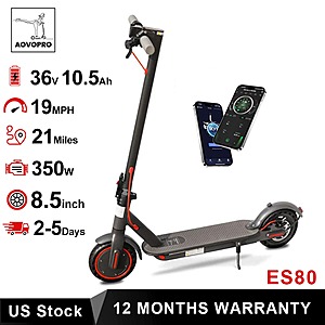 AOVOPRO ES80 350W Electric Scooter for 120 + Free Shipping $119.6