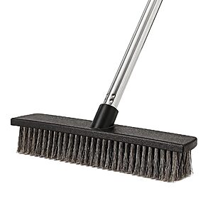 11.5" Eyliden Heavy Duty Stainless Steel Wire Push Broom Scrub Brush w/ 65" Long Handle  $8.99 + Free Shipping w/ Prime or on $35+