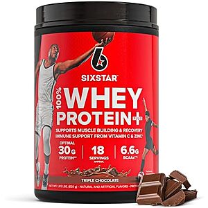 [SnS, AC] $11.15 | 1.8lbs Six Star Whey Protein Powder Plus (Triple Chocolate) at Amazon