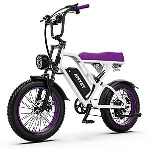 AMYET V9-G60 Electric Bike 1000W Motor 48V 20AH 20'' Fat Tire Mountain Ebike Black $431 + Free Shipping