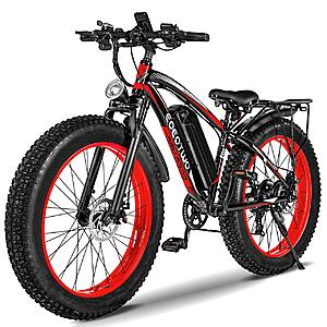 EOEOTWO E01 Peak 1500W Fat Tire Electric Bike 48V 15Ah 34MPH 60Miles Range $496 + Free Shipping
