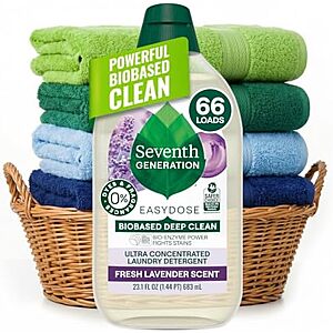 [SnS, AC] $6.45* | 23-Oz Seventh Generation Ultra Concentrated Laundry Detergent (Free & Clear) at Amazon