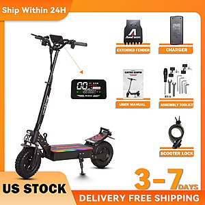 Arwibon Q30 11'' Off-Road Tires Adult Electric Scooter 2500W Motor 30MPH 48V 13AH $422.60 + Free Shipping