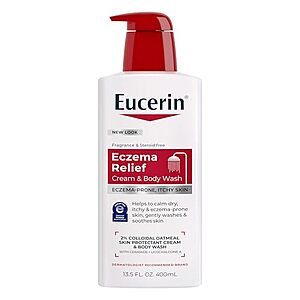 [SnS] $8.07 | 13.5-Oz Eucerin Eczema Relief Cream and Body Wash at Amazon
