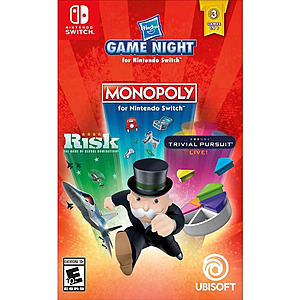 Hasbro Game Night: Monopoly, Trivial Pursuit Live! & RISK (Nintendo Switch) $9.20 + Free S/H @ eBay