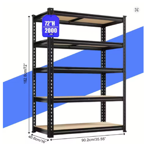 72"H Garage Shelving Storage Shelves 2000LBS(36'' x 16'' x 72'') $34.52 + Free S&H at Aliexpress