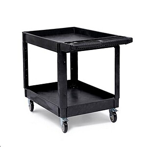 Heavy Duty Service Cart 2-Shelf - 550LBS Capacity Rolling Utility Cart with Swivel Wheels - Free Shipping - $62.99