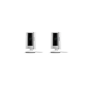 Ring Indoor Cam, Home or business security in 1080p HD video, 2-pack, White or Black $49.98
