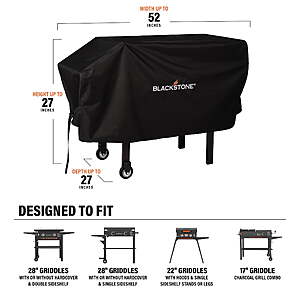 $24.44 FS WALMART+ AMZ PRIME or Walmart Pick Up Blackstone 28” Griddle Cover – Fits up to 52" W x 27" D x 27" H