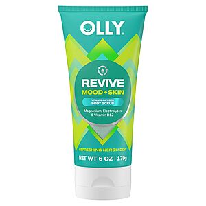 6-Oz OLLY Revive Body Scrub w/ Magnesium, Electrolytes & Vitamin B12 $3.02 w/ S&S + Free Shipping w/ Prime or on $35+