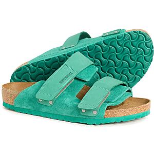 Men's Birkenstock Uji Leather Sandals (Green or Blue) $43 + $10 Shipping