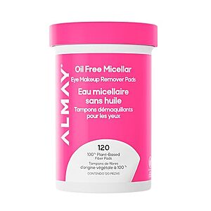 [SnS, AC] $2.05 | 120-Count Almay Biodegradable Oil Free Micellar Gentle Makeup Remover Pads (Fragrance-Free) at Amazon