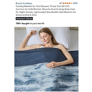 cooling blanket 50"x70"