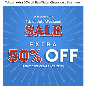 World Market: Extra 50% off red ticket clearance