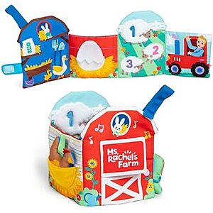 $5.50* | Ms. Rachel Official Sensory Learning Farm Foldable Soft Baby Book w/ Plush Cow at Amazon