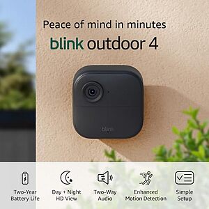 $104.99* | 5-Cam Blink Outdoor 4 Wireless Security Camera System w/ Sync Module Core at Amazon