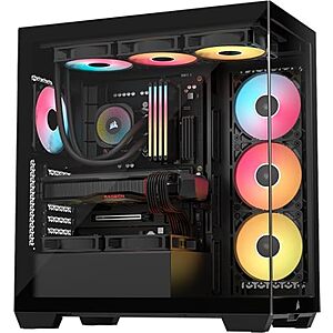 $75.99* | CORSAIR 3500X RS-R ARGB Mid-Tower PC Case w/ 3x RS120-R ARGB Fans (Black) at Amazon