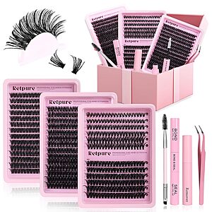 800-Piece Retpure D Curl Lash Clusters Kit w/ Glue & Tweezers (10-20mm) $5.99 + Free Shipping w/ Prime or on $35+