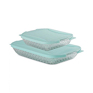 4-Piece Anchor Hocking Basketweave Embossed Bakeware Bundle w/ Lids $15.99 + Free Store Pickup at Macy's or Free Shipping on $39+