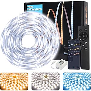 30Ft Tenmiro Smart Dimmable White LED Strip Lights w/ Remote Control $11.49 + Free Shipping w/ Prime or on $35+