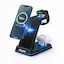 Energizer - 3-in-1 15W Qi Certified Wireless Fast 15W Charger Charging Station/Stand w/ RGB Light for iPhone + AirPods + Apple Watch - Black $15.99