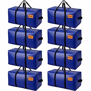 $14.99 - Krysty 8-pack Moving Bags and Large Storage Bags with Strong Handles
