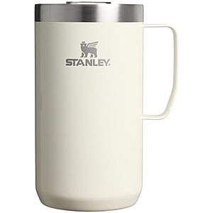 $18* | 24oz STANLEY Insulated Stainless Steel Everyday Camp Mug (Cream Gloss) at Amazon