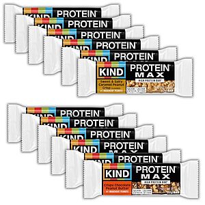 [SnS, AC] $12.15* | 12-Ct 2.2-Oz KIND Protein MAX Bars (Variety Pack) at Amazon