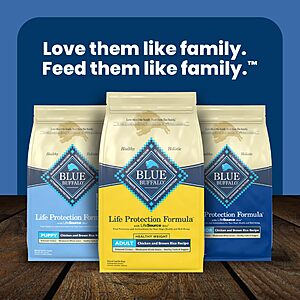 Blue Buffalo Life Protection Healthy Weight Adult Dry Dog Food, Chicken & Brown Rice, Subscribe Save - 30lbs + 15lbs = $34.39