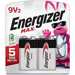 [AC] $4.03* | 2-pk Energizer MAX 9V Alkaline Batteries at Amazon