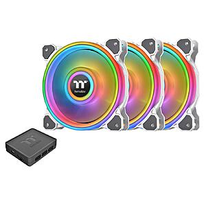 3-Pack Thermaltake Riing Quad 120mm 16.8 Million RGB Color Fans (White) $29.99 + Free Shipping w/ Prime or on $35+