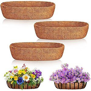 3-Pack 36" Natural Coco Liners Replacement for Baskets $10.79 + Free Shipping w/ Prime or on $35+