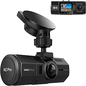 Vantrue N2 Pro Dual Dash Cam (2.5K Front & 1080p Interior; OV4689 Sensor) $75.99 + Free Shipping
