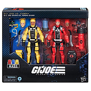G.I. Joe Classified Series #169 G.I. Joe Diver vs. Cobra Diver Action Figures $26.09 + Free Shipping