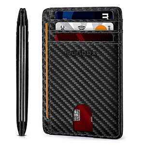 RUNBOX RFID Front Pocket Slim Wallet w/ ID Window (Various) from  $3.49 + Free Shipping w/ Prime or on $35+