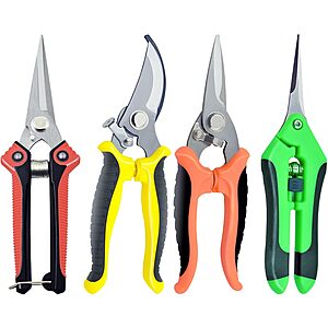 4-Pack Renashed Stainless Steel Garden Pruning Shears Set w/ Non-Slip Grip $6.49 + Free Shipping w/ Prime or on $35+