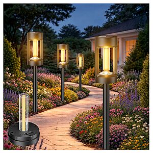 8-Pack Viewsun Outdoor Pathway Solar Lights w/ Acrylic Wick $24.99 + Free Shipping w/ Prime or on $35+