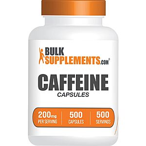 200mg Caffeine Capsules - Supplement for Energy Boost, Caffeine Pills 200mg, 500 Count (Pack of 1) $13.02 W/S&S