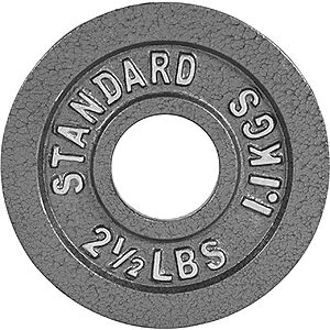 CAP Barbell Olympic 2-Inch Weight Plate,  2.5 LBS Gray $3.99 + Free S&H w/ Prime or $35+