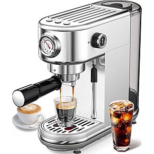 atatix Espresso Machine with Milk Frother, 20 Bar Pressure Espresso Maker $111.1