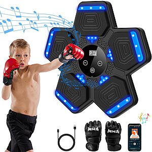 LOLBOX Smart Bluetooth Music Boxing Machine w/ Gloves (Wall Mounted) $29.99 + Free Shipping w/ Prime or on $35+