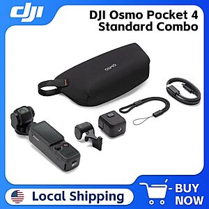 DJI Osmo Pocket 4 Standard Combo 4K/240fps 1" CMOS Camera $432.30 + Free Shipping