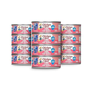 Select Accounts: 12-Pack 5-Ounce Chicken of the Sea Alaskan Pink Canned Salmon in Water $14.04 w/ S&S + Free Shipping w/ Prime or on $35+