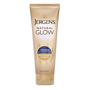 [S&S] Jergens Natural Glow +Firming Self Tanner Body Lotion, Fair to Medium Skin Tone, Sunless Tanning Moisturizer , 7.5 Fl Oz $2.55