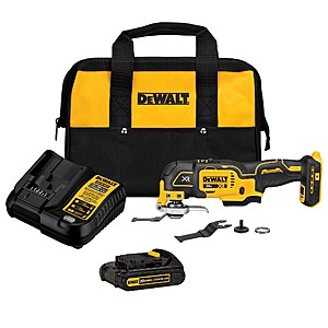 DEWALT XR 20-volt Max Cordless Brushless 3-speed 6 -Piece Oscillating Multi-Tool with Soft ( 1 -Batteries Included and Charger Included ) | DCS356C1 $99