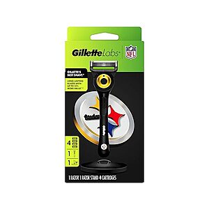 $10.99 | Gillette Labs NFL Steelers Razor 4 Refills at Woot!