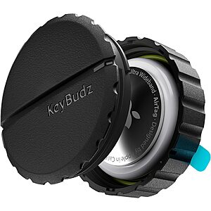 Keybudz Covert AirTag Waterproof Stick-On Holder w/ 3M VHB Adhesive (Black) $8.95 + Free Shipping w/ Prime or on $35+