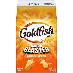 [SnS, AC] $19.96* | 4 × 27.3-Oz Goldfish Flavor Blasted Xtra Cheddar Cheese Crackers ($4.99 each) at Amazon